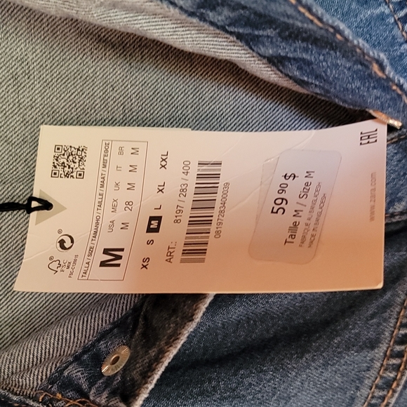 New Zara Denim Short Jumpsuit - Picture 3 of 4